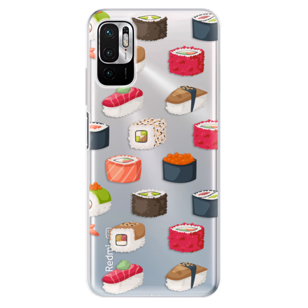 Odolné silikonové pouzdro iSaprio - Sushi Pattern na mobil Xiaomi Redmi Note 10 5G / Xiaomi Poco M3 Pro 5G (Odolný silikonový kryt, obal, pouzdro iSaprio - Sushi Pattern na mobilní telefon Xiaomi Redmi Note 10 5G / Xiaomi Poco M3 Pro 5G)