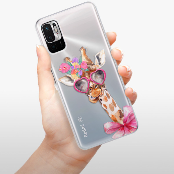 Silikonové pouzdro iSaprio - Xiaomi Redmi Note 10 5G / Xiaomi Poco M3 Pro 5G - Lady Giraffe