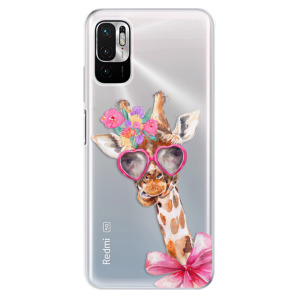 Silikonové pouzdro iSaprio - Xiaomi Redmi Note 10 5G / Xiaomi Poco M3 Pro 5G - Lady Giraffe