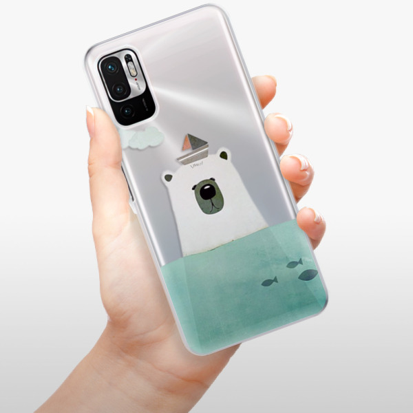 Silikonové pouzdro iSaprio - Xiaomi Redmi Note 10 5G / Xiaomi Poco M3 Pro 5G - Bear With Boat