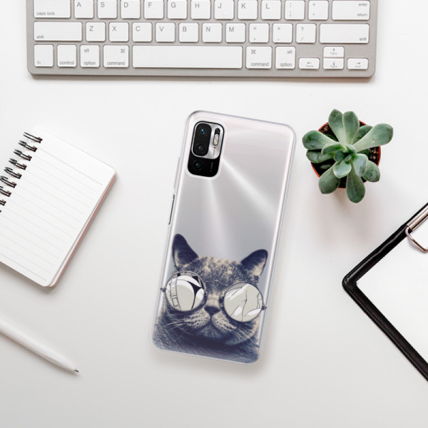Silikonové pouzdro iSaprio - Xiaomi Redmi Note 10 5G / Xiaomi Poco M3 Pro 5G - Crazy Cat 01