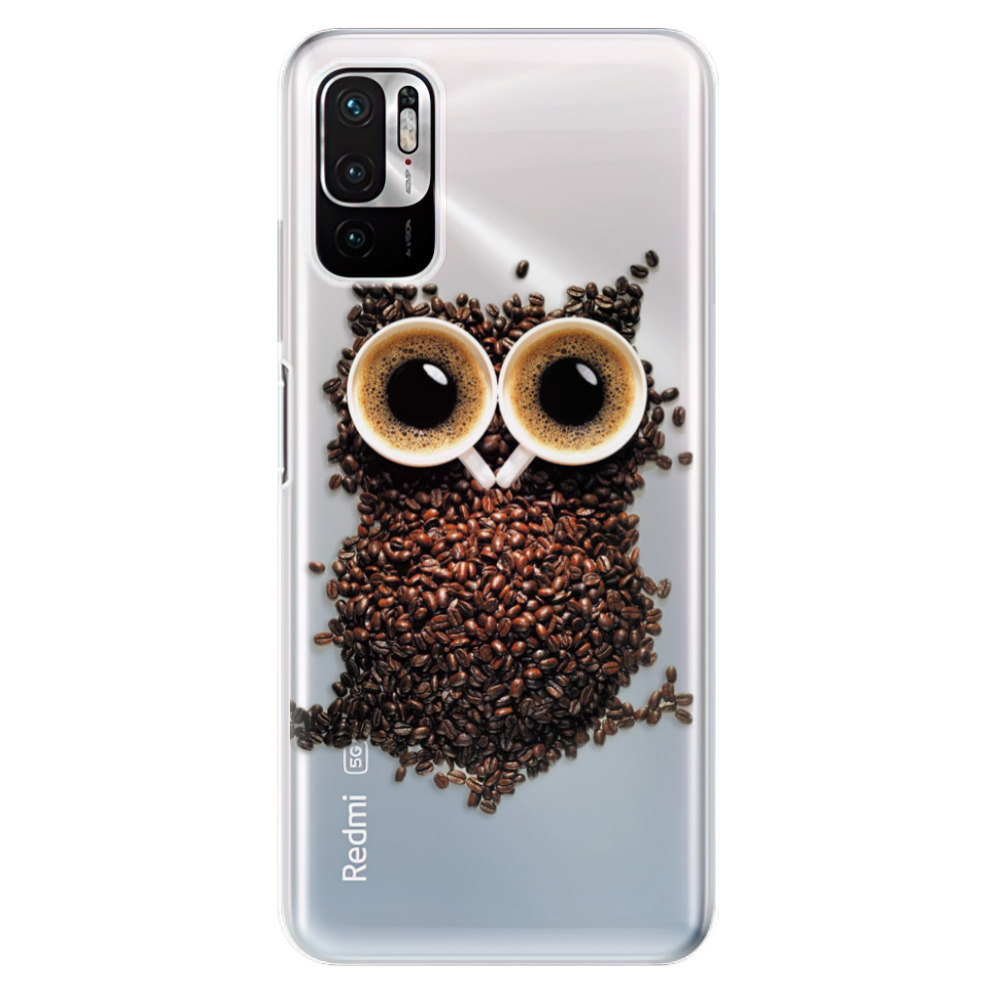 Odolné silikonové pouzdro iSaprio - Owl And Coffee na mobil Xiaomi Redmi Note 10 5G / Xiaomi Poco M3 Pro 5G (Odolný silikonový kryt, obal, pouzdro iSaprio - Owl And Coffee na mobilní telefon Xiaomi Redmi Note 10 5G / Xiaomi Poco M3 Pro 5G)