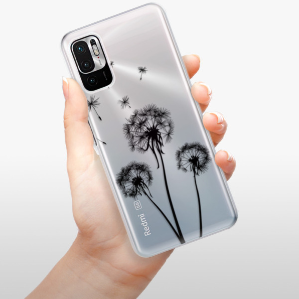 Silikonové pouzdro iSaprio - Xiaomi Redmi Note 10 5G / Xiaomi Poco M3 Pro 5G - Three Dandelions black