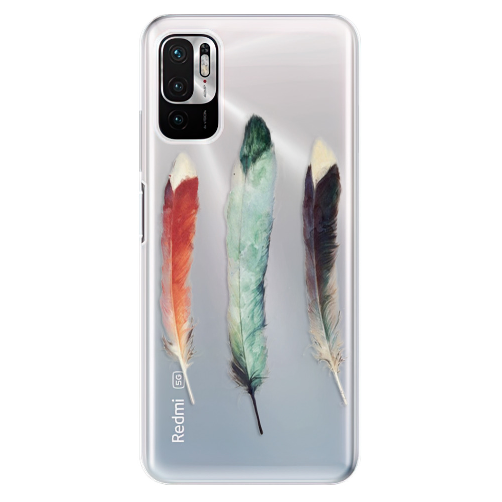 Odolné silikonové pouzdro iSaprio - Three Feathers - Xiaomi Redmi Note 10 5G