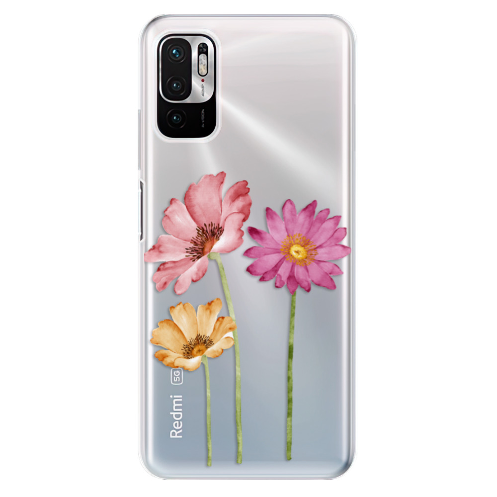 Odolné silikonové pouzdro iSaprio - Three Flowers - Xiaomi Redmi Note 10 5G