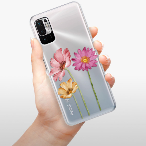 Silikonové pouzdro iSaprio - Xiaomi Redmi Note 10 5G / Xiaomi Poco M3 Pro 5G - Three Flowers