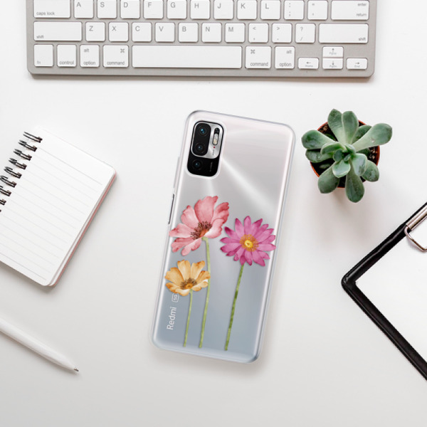 Silikonové pouzdro iSaprio - Xiaomi Redmi Note 10 5G / Xiaomi Poco M3 Pro 5G - Three Flowers