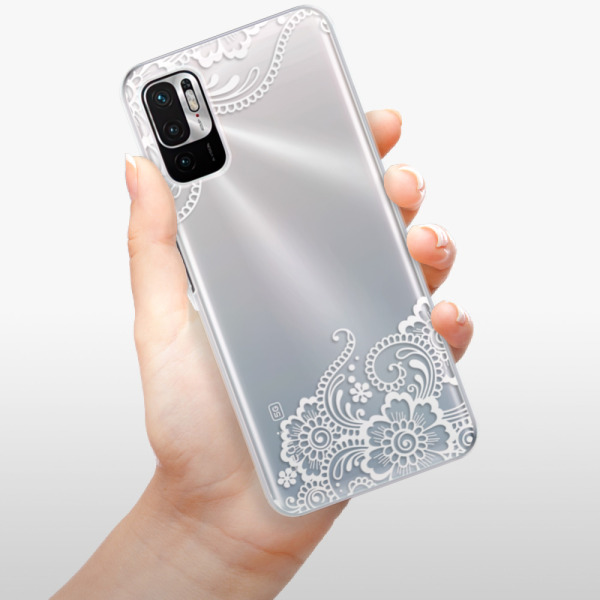 Silikonové pouzdro iSaprio - Xiaomi Redmi Note 10 5G / Xiaomi Poco M3 Pro 5G - White Lace 02