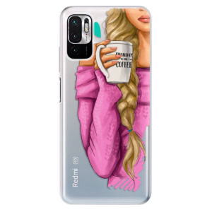Odolné silikonové pouzdro iSaprio - My Coffe and Blond Girl na mobil Xiaomi Redmi Note 10 5G / Xiaomi Poco M3 Pro 5G