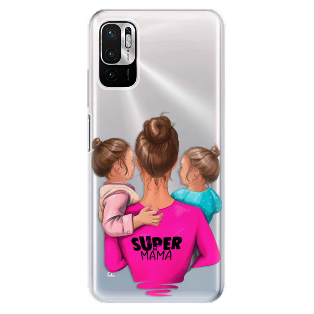 Odolné silikonové pouzdro iSaprio - Super Mama - Two Girls - Xiaomi Redmi Note 10 5G