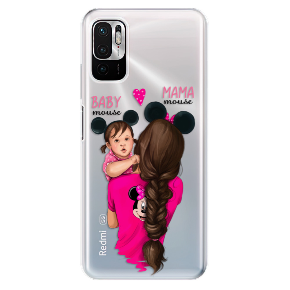 Odolné silikonové pouzdro iSaprio - Mama Mouse Brunette and Girl - Xiaomi Redmi Note 10 5G
