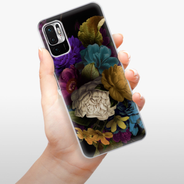 Silikonové pouzdro iSaprio - Xiaomi Redmi Note 10 5G / Xiaomi Poco M3 Pro 5G - Dark Flowers