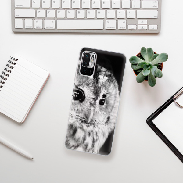 Silikonové pouzdro iSaprio - Xiaomi Redmi Note 10 5G / Xiaomi Poco M3 Pro 5G - BW Owl
