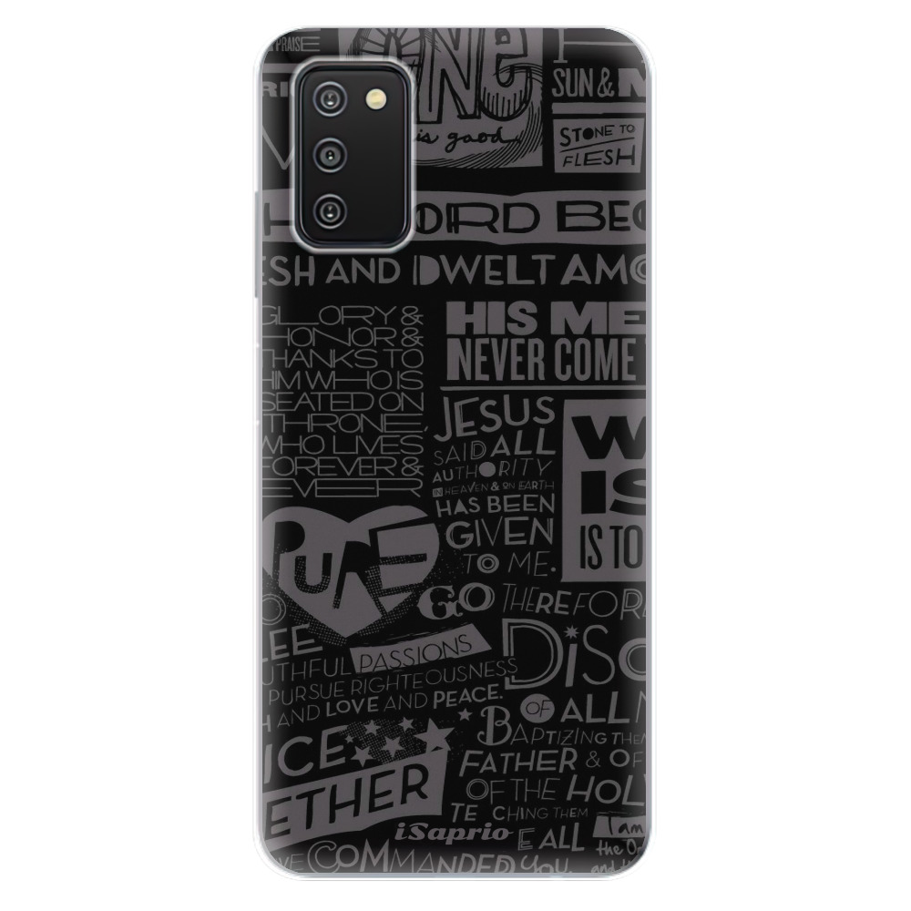 Odolné silikonové pouzdro iSaprio - Text 01 - Samsung Galaxy A03s