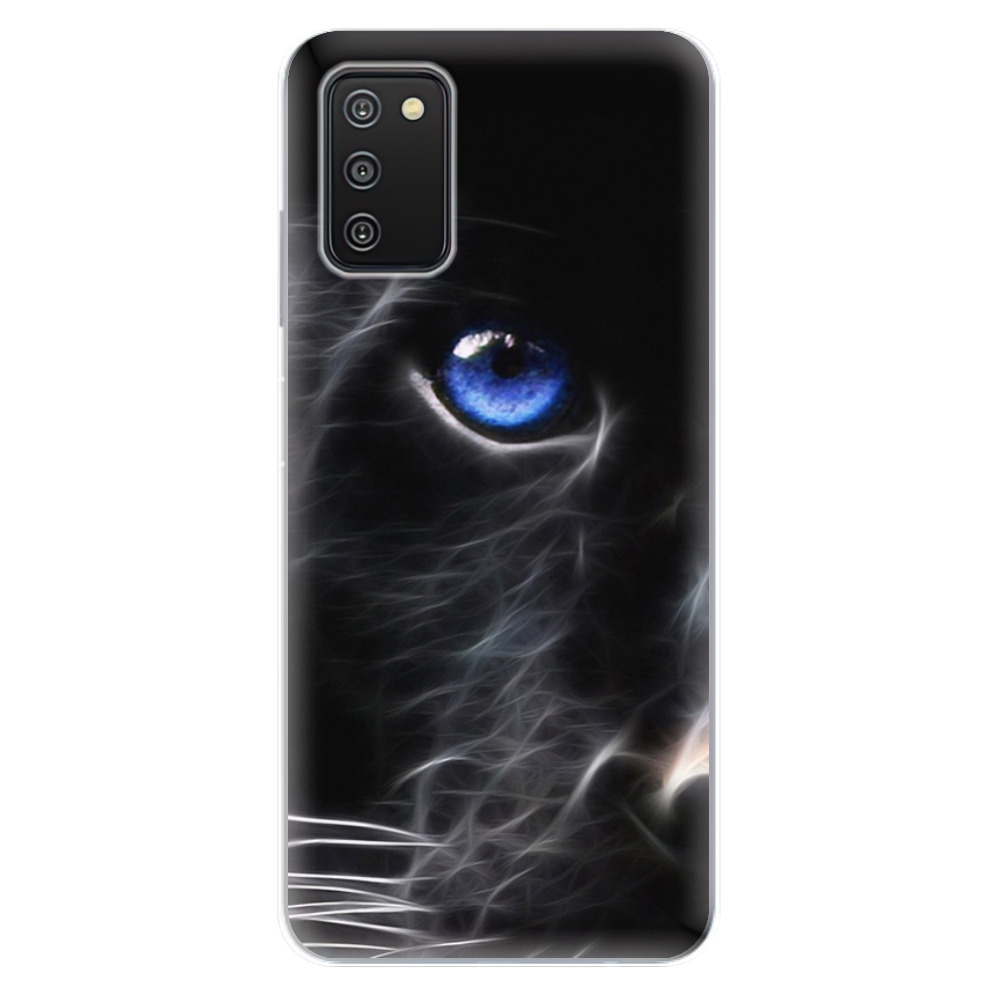 Silikonové odolné pouzdro iSaprio - Black Puma na mobil Samsung Galaxy A03s (Silikonový odolný kryt, obal, pouzdro iSaprio - Black Puma na mobilní telefon Samsung Galaxy A03s)