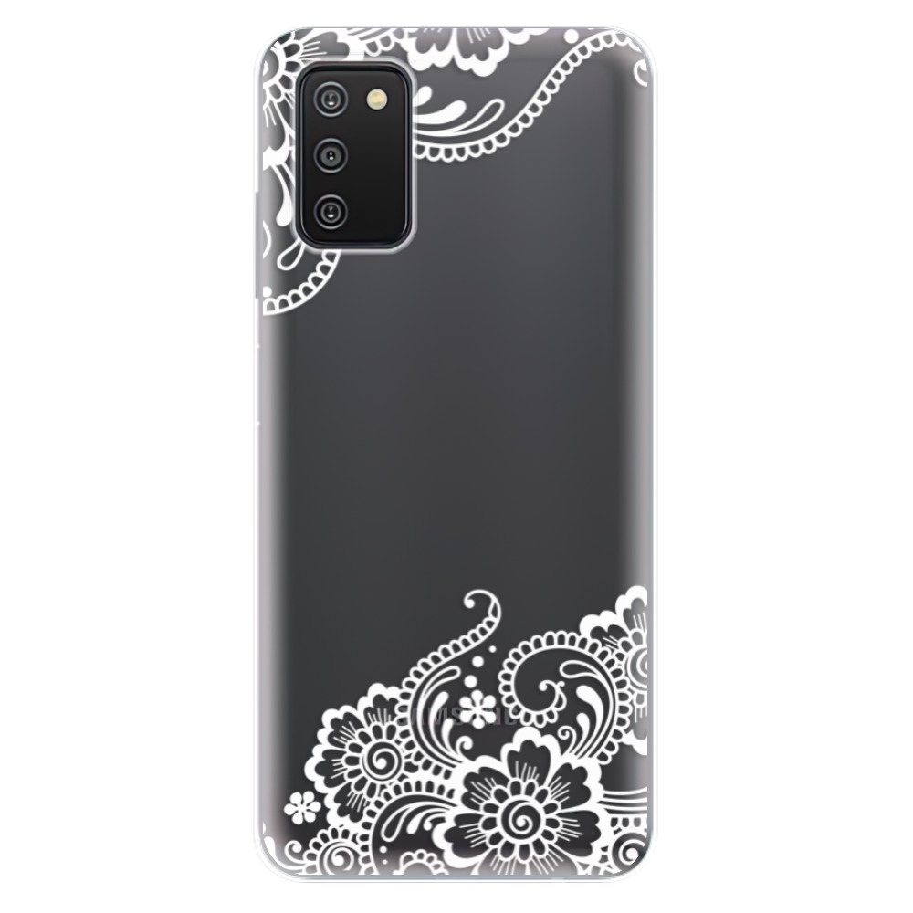 Odolné silikonové pouzdro iSaprio - White Lace 02 - Samsung Galaxy A03s