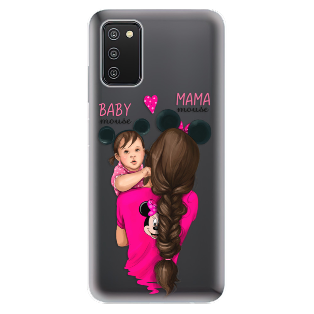 Odolné silikonové pouzdro iSaprio - Mama Mouse Brunette and Girl - Samsung Galaxy A03s