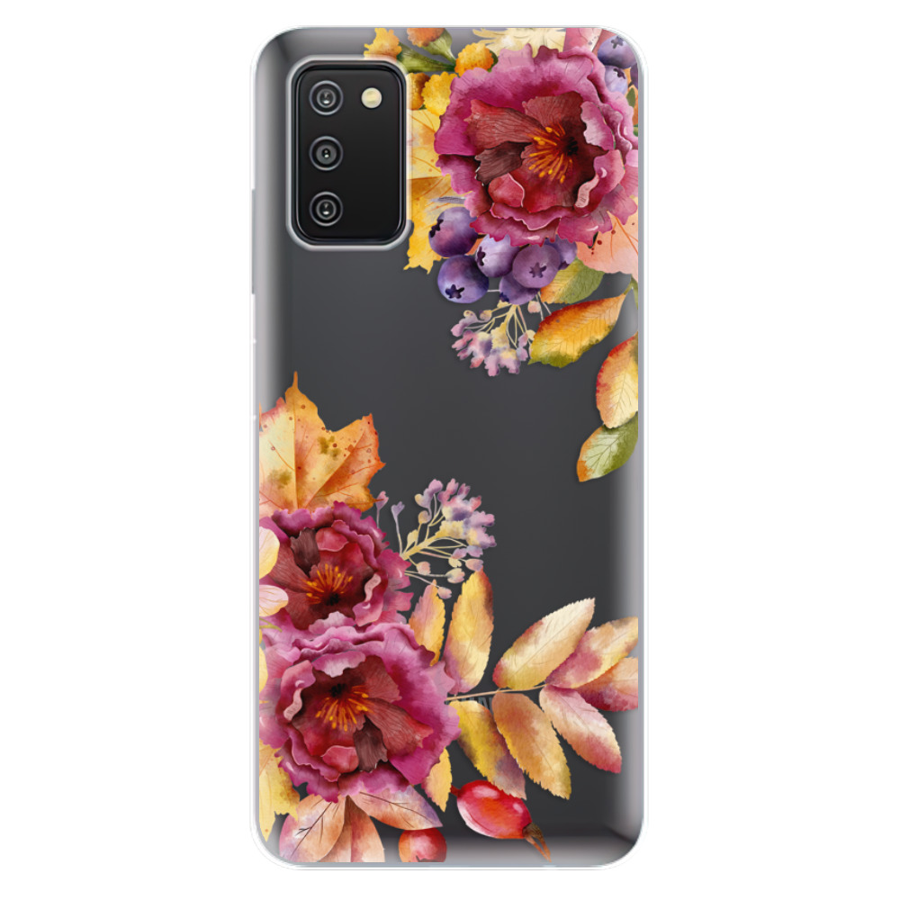 Odolné silikonové pouzdro iSaprio - Fall Flowers - Samsung Galaxy A03s
