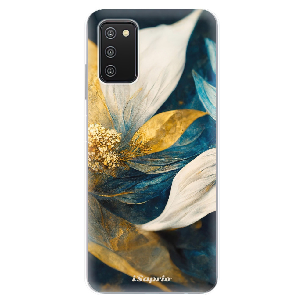 Odolné silikonové pouzdro iSaprio - Gold Petals - Samsung Galaxy A03s