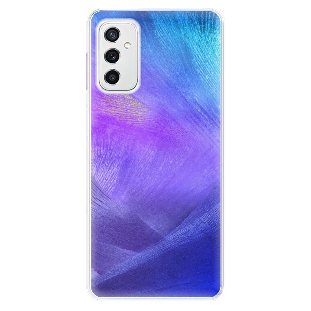 Odolné silikonové pouzdro iSaprio - Purple Feathers - Samsung Galaxy M52 5G