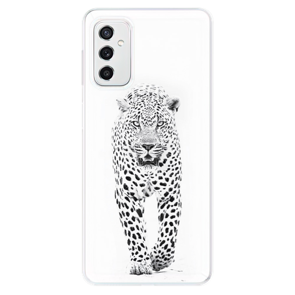 Silikonové odolné pouzdro iSaprio - White Jaguar na mobil Samsung Galaxy M52 5G (Silikonový odolný kryt, obal, pouzdro iSaprio - White Jaguar na mobilní telefon Samsung Galaxy M52 5G)