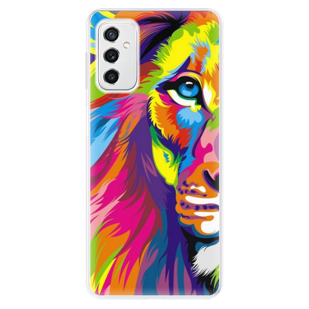 Silikonové odolné pouzdro iSaprio - Rainbow Lion na mobil Samsung Galaxy M52 5G (Silikonový odolný kryt, obal, pouzdro iSaprio - Rainbow Lion na mobilní telefon Samsung Galaxy M52 5G)
