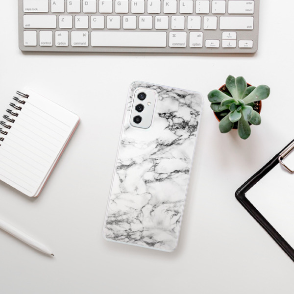 Silikonové pouzdro iSaprio - Samsung Galaxy M52 5G - White Marble 01