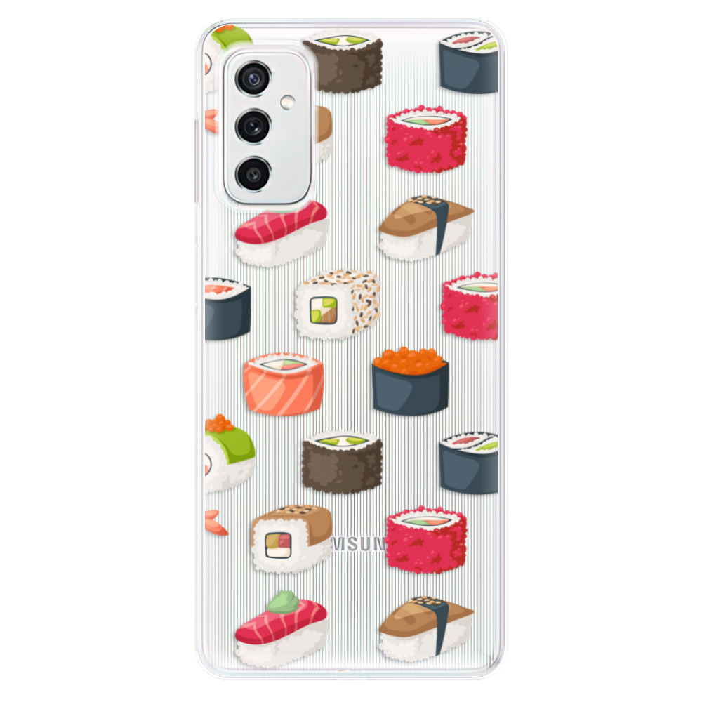 Silikonové odolné pouzdro iSaprio - Sushi Pattern na mobil Samsung Galaxy M52 5G (Silikonový odolný kryt, obal, pouzdro iSaprio - Sushi Pattern na mobilní telefon Samsung Galaxy M52 5G)