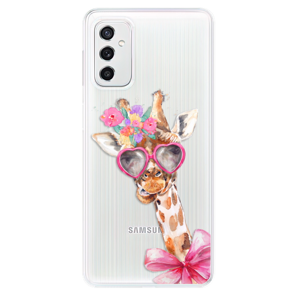 Silikonové odolné pouzdro iSaprio - Lady Giraffe na mobil Samsung Galaxy M52 5G (Silikonový odolný kryt, obal, pouzdro iSaprio - Lady Giraffe na mobilní telefon Samsung Galaxy M52 5G)