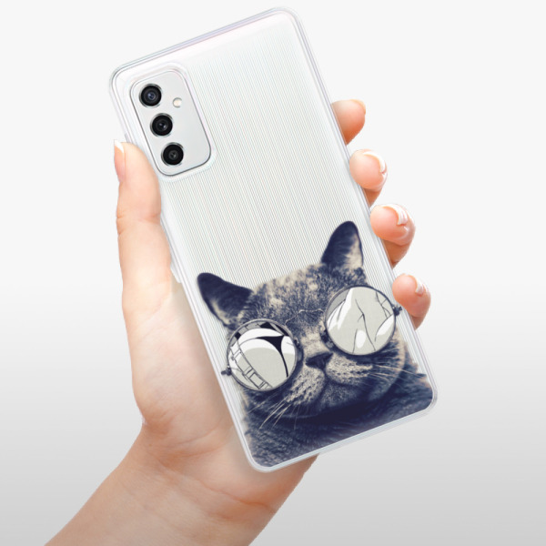 Silikonové pouzdro iSaprio - Samsung Galaxy M52 5G - Crazy Cat 01