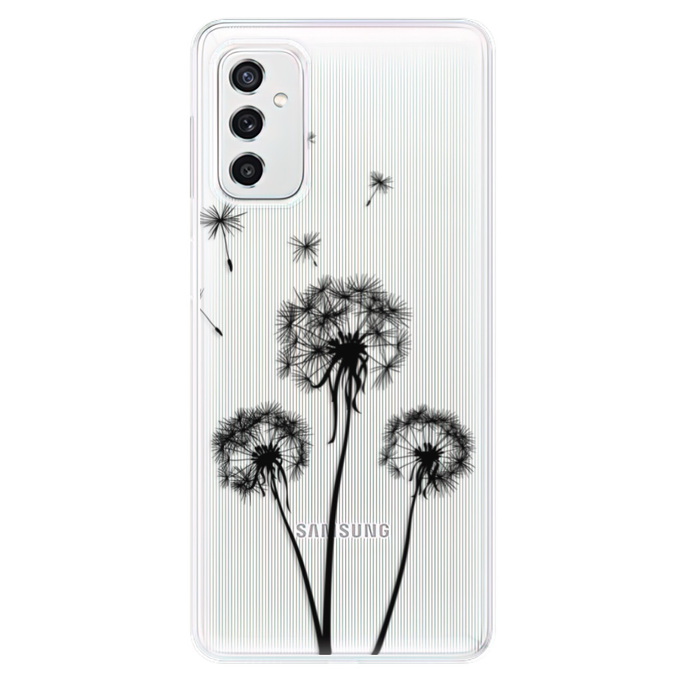 Silikonové odolné pouzdro iSaprio - Three Dandelions - black na mobil Samsung Galaxy M52 5G (Silikonový odolný kryt, obal, pouzdro iSaprio - Three Dandelions - black na mobilní telefon Samsung Galaxy M52 5G)