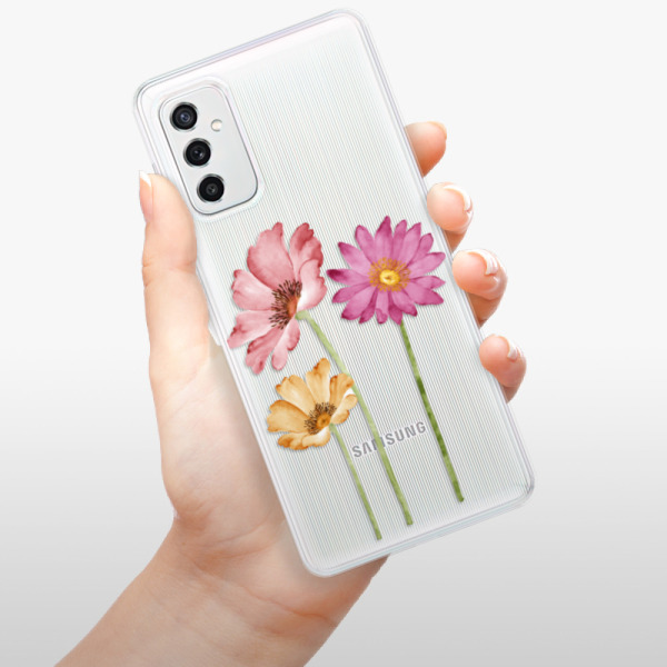 Silikonové pouzdro iSaprio - Samsung Galaxy M52 5G - Three Flowers
