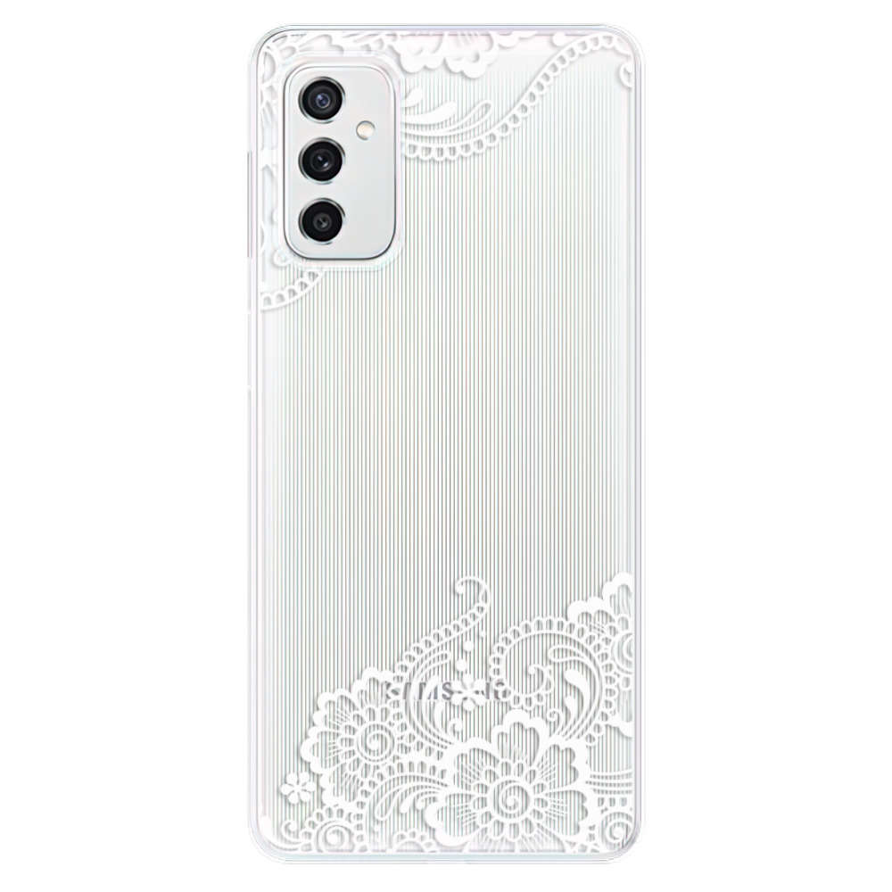 Silikonové odolné pouzdro iSaprio - White Lace 02 na mobil Samsung Galaxy M52 5G (Silikonový odolný kryt, obal, pouzdro iSaprio - White Lace 02 na mobilní telefon Samsung Galaxy M52 5G)