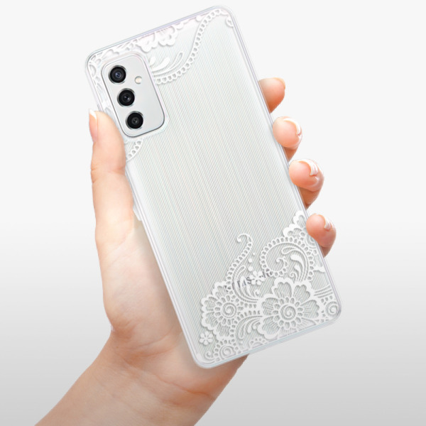 Silikonové pouzdro iSaprio - Samsung Galaxy M52 5G - White Lace 02