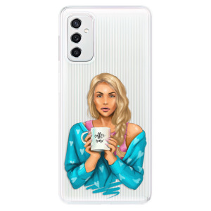 Silikonové odolné pouzdro iSaprio - Coffe Now - Blond na mobil Samsung Galaxy M52 5G