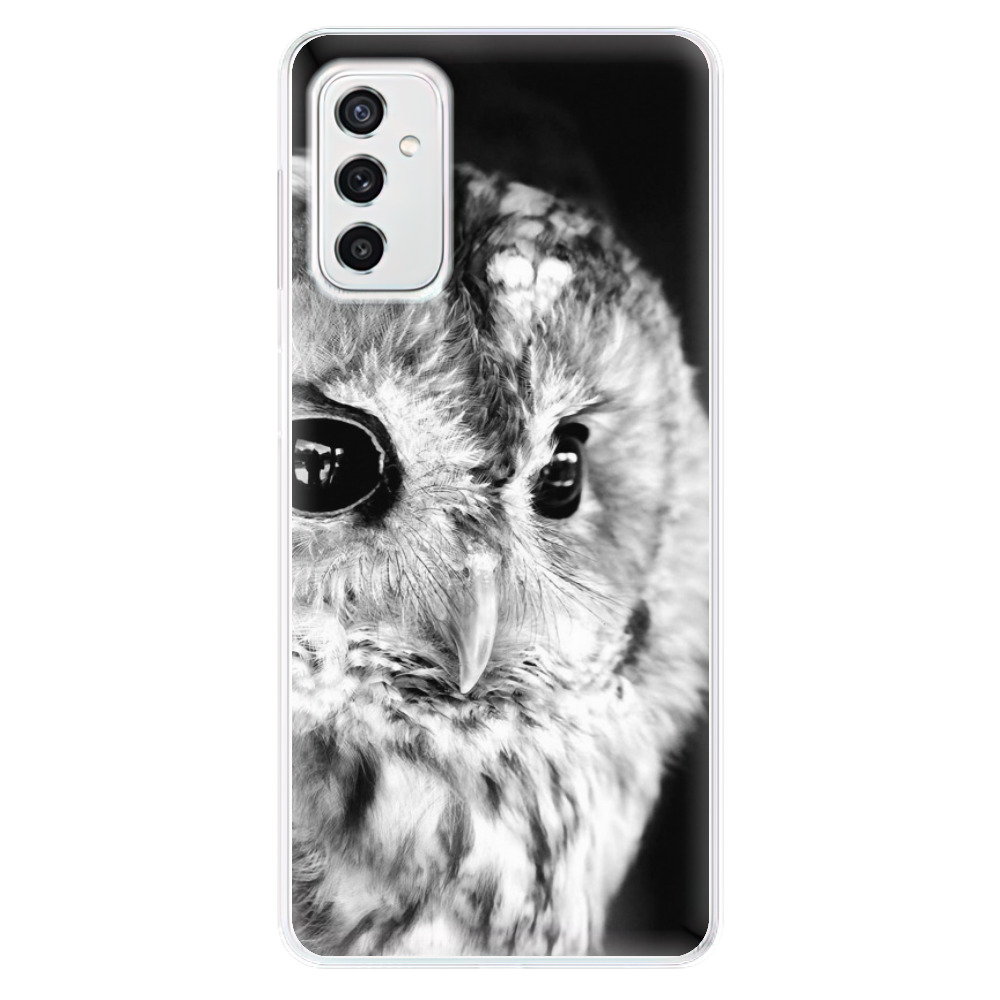 Silikonové odolné pouzdro iSaprio - BW Owl na mobil Samsung Galaxy M52 5G (Silikonový odolný kryt, obal, pouzdro iSaprio - BW Owl na mobilní telefon Samsung Galaxy M52 5G)