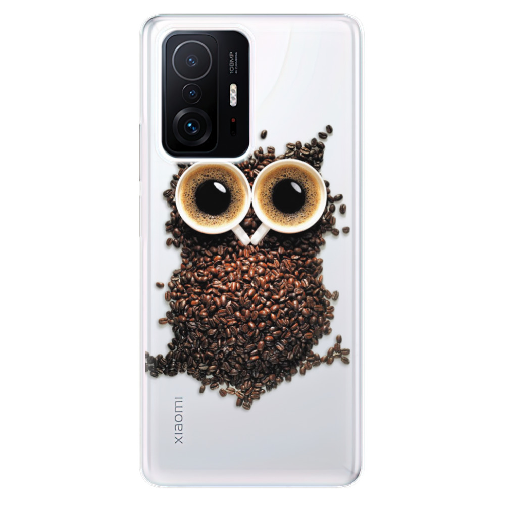 Silikonové odolné pouzdro iSaprio - Owl And Coffee na mobil Xiaomi 11T / Xiaomi 11T Pro (Silikonový odolný kryt, obal, pouzdro iSaprio - Owl And Coffee na mobilní telefon Xiaomi 11T / Xiaomi 11T Pro)