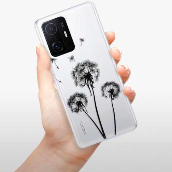 Silikonové pouzdro iSaprio - Xiaomi 11T / Xiaomi 11T Pro - Three Dandelions black