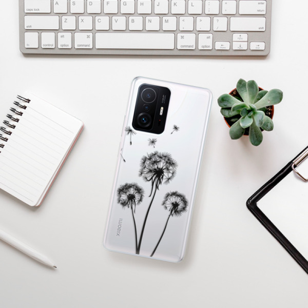 Silikonové pouzdro iSaprio - Xiaomi 11T / Xiaomi 11T Pro - Three Dandelions black