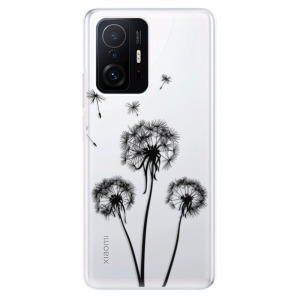 Silikonové pouzdro iSaprio - Xiaomi 11T / Xiaomi 11T Pro - Three Dandelions black