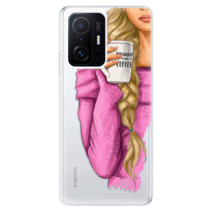 Silikonové odolné pouzdro iSaprio - My Coffe and Blond Girl na mobil Xiaomi 11T / Xiaomi 11T Pro