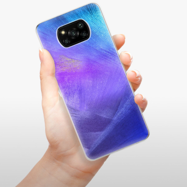 Silikonové pouzdro iSaprio - Xiaomi Poco X3 Pro / Xiaomi Poco X3 NFC - Purple Feathers