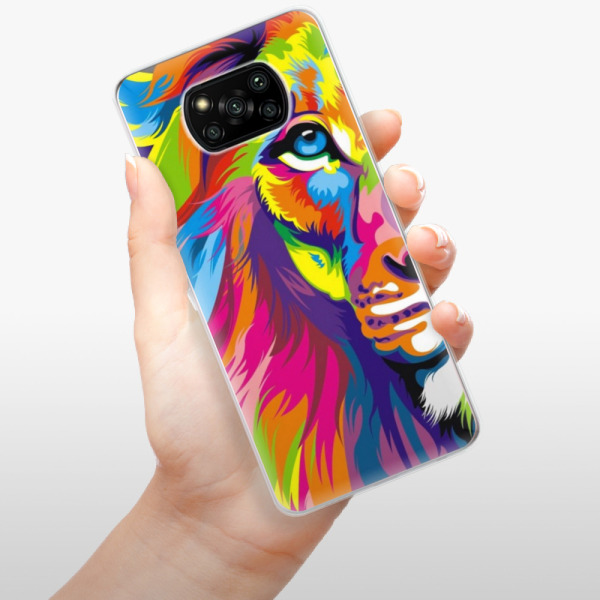 Silikonové pouzdro iSaprio - Xiaomi Poco X3 Pro / Xiaomi Poco X3 NFC - Rainbow Lion