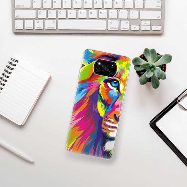 Silikonové pouzdro iSaprio - Xiaomi Poco X3 Pro / Xiaomi Poco X3 NFC - Rainbow Lion
