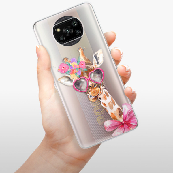 Silikonové pouzdro iSaprio - Xiaomi Poco X3 Pro / Xiaomi Poco X3 NFC - Lady Giraffe
