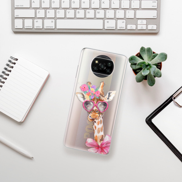 Silikonové pouzdro iSaprio - Xiaomi Poco X3 Pro / Xiaomi Poco X3 NFC - Lady Giraffe