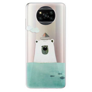 Silikonové odolné pouzdro iSaprio - Bear With Boat na mobil Xiaomi Poco X3 Pro / Xiaomi Poco X3 NFC