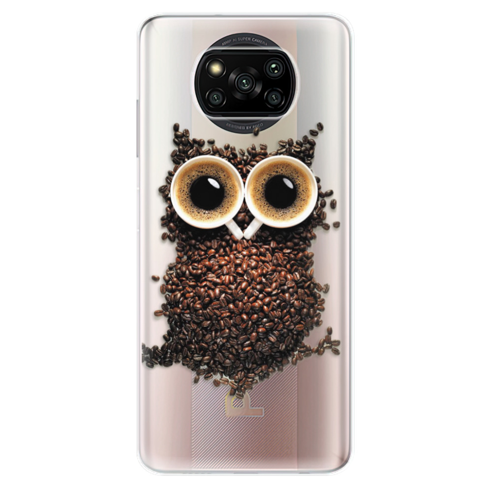 Silikonové odolné pouzdro iSaprio - Owl And Coffee na mobil Xiaomi Poco X3 Pro / Xiaomi Poco X3 NFC (Silikonový odolný kryt, obal, pouzdro iSaprio - Owl And Coffee na mobilní telefon Xiaomi Poco X3 Pro / Xiaomi Poco X3 NFC)