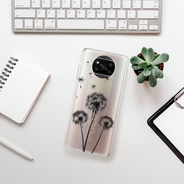 Silikonové pouzdro iSaprio - Xiaomi Poco X3 Pro / Xiaomi Poco X3 NFC - Three Dandelions black