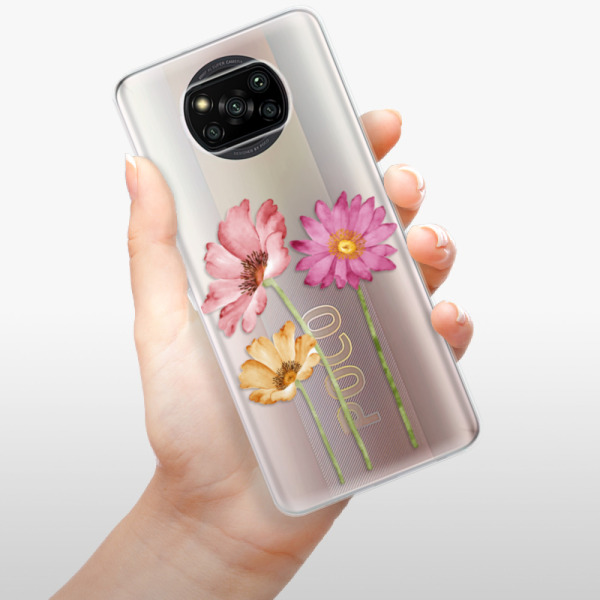 Silikonové pouzdro iSaprio - Xiaomi Poco X3 Pro / Xiaomi Poco X3 NFC - Three Flowers